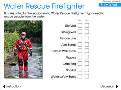 Image of Water Rescue Fire Fighter