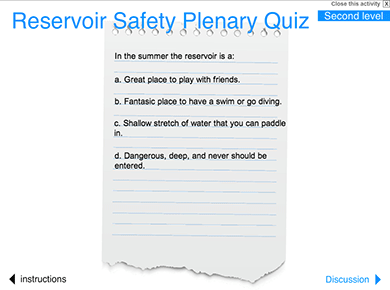 Image of Reservoir Safety - Plenary Quiz