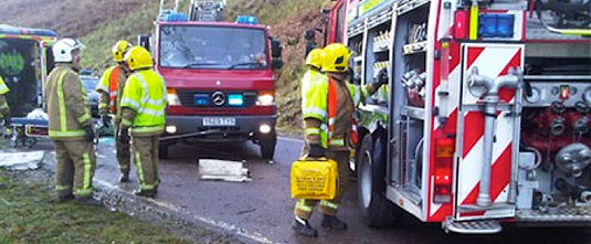 Image for Man trapped in collision story